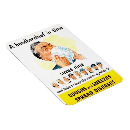 咳とくしゃみが広がる病気の磁石 マグネット (右側)