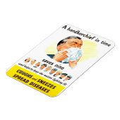 咳とくしゃみが広がる病気の磁石 マグネット (左側)