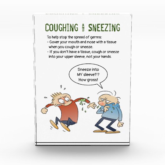 咳とくしゃみで袖のヘルスチップに入る フォトブロック (正面)