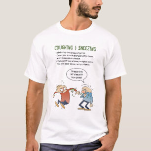 咳とくしゃみで袖のヘルスチップに入る Tシャツ