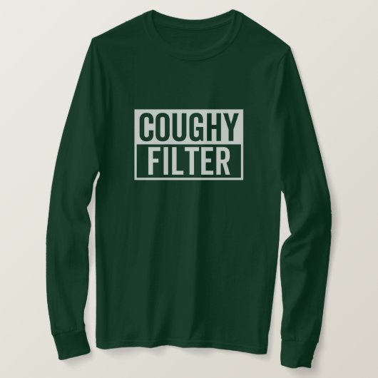 咳をフィルターする Tシャツ (デザイン正面)