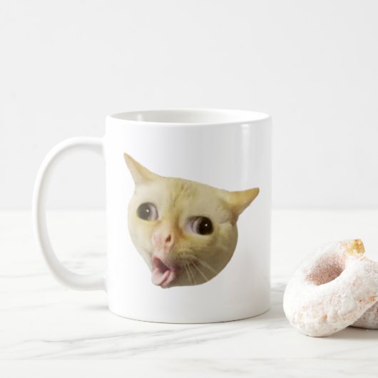 咳ネコミームマグ両面 コーヒーマグカップ (ドーナツ)