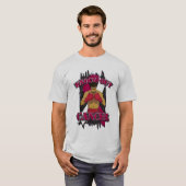 咽喉がんががんをノックアウトする Tシャツ (正面フル)