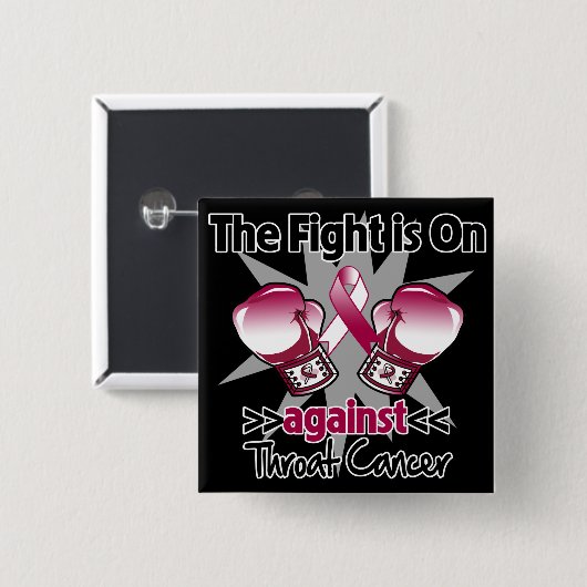 咽喉がんとの闘いが続いている 缶バッジ (正面&裏面)