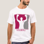 咽喉がんの当選者 Tシャツ (正面)