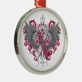 咽喉がんカッコいい翼 メタルオーナメント (右)