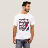咽喉がんタフな男性衣服Aリボン Tシャツ (正面フル)