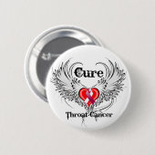 咽喉がんハート入れ羽を治す 缶バッジ (正面&裏面)