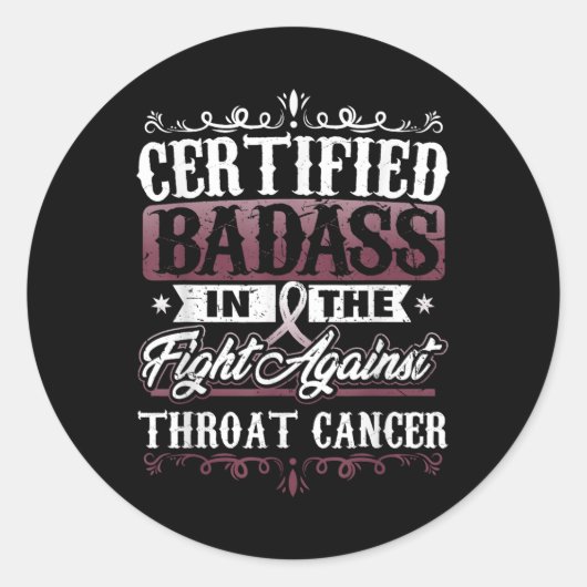 咽喉がん認識度 ラウンドシール (正面)