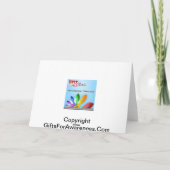 咽喉癌の希望の単一性のリボン カード (裏面)