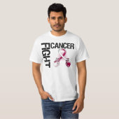 咽喉癌の戦いのボクシンググラブ Tシャツ (正面フル)