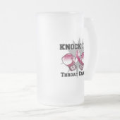 咽喉癌をノックアウトして下さい フロストグラスビールジョッキ (正面右)