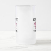 咽喉癌をノックアウトして下さい フロストグラスビールジョッキ (中央)