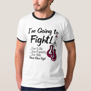 咽喉癌私は戦おうと思っています Tシャツ