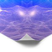 咽頭チャクラ(通信)用のシアン曼荼羅 ポスター (角)