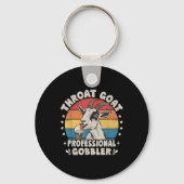 咽頭ヤギレトロ不適切な成人ユーモアおもしろい キーホルダー (正面)