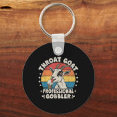 咽頭ヤギレトロ不適切な成人ユーモアおもしろい キーホルダー (正面)