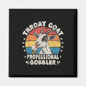 咽頭ヤギレトロ不適切な成人ユーモアおもしろい マグネット (正面)