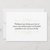 哀しみの中で平穏が訪れますように カード (裏面)