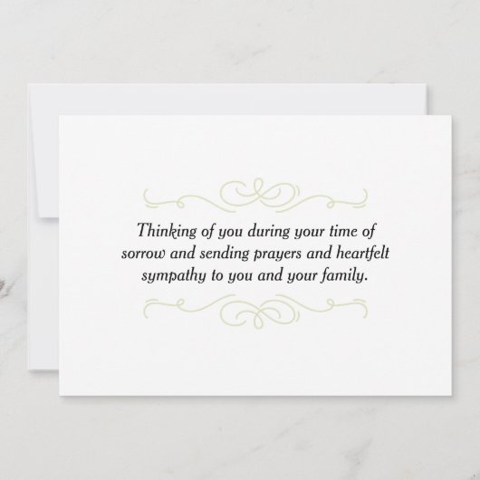 哀しむ心に平穏を カード (裏面)