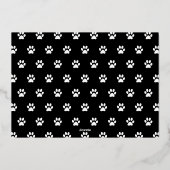 哀れな不気味ハロウィーンのペット写真 箔シーズンカード (裏面)