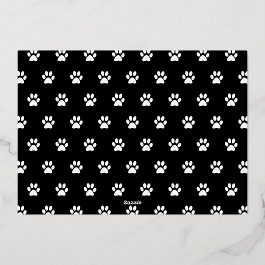 哀れな不気味ハロウィーンのペット写真 箔シーズンカード (裏面)