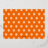 哀れな不気味ハロウィーンのペット写真 箔シーズンカード (裏面)