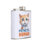哀れな人間 – 皮肉な猫デザイン フラスク (右)