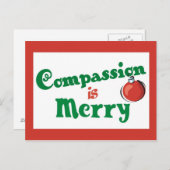 哀れみは聖降誕祭のお目出とう シーズンポストカード (正面/裏面)