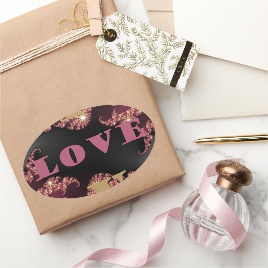 哀れみ愛す 楕円形シール (ギフト)