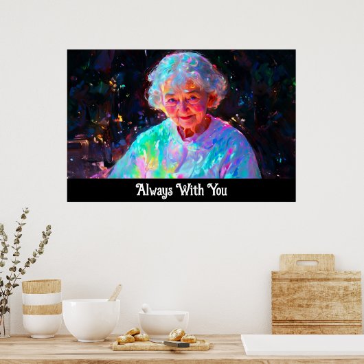 *~* 哀悼と慰め - 愛に満ちたおばあちゃん ポスター (キッチン)