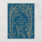 哀悼のフローラお洒落スケッチドゥードルごめんなさい ポストカード (正面)