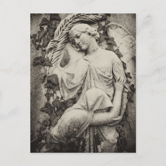 哀悼の天使、追悼、葬儀 ポストカード (正面)