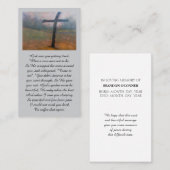 哀悼の意を表した追悼記念カード 名刺 (正面/裏面)