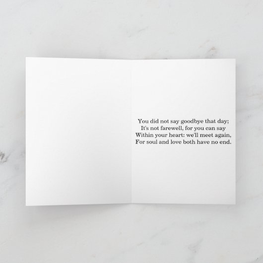 哀悼の意を表して、悔やみや弔慰に深く カード (内部)