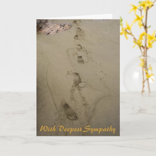 哀悼の意を表して、悔やみや弔慰に深く カード (黄色い花)