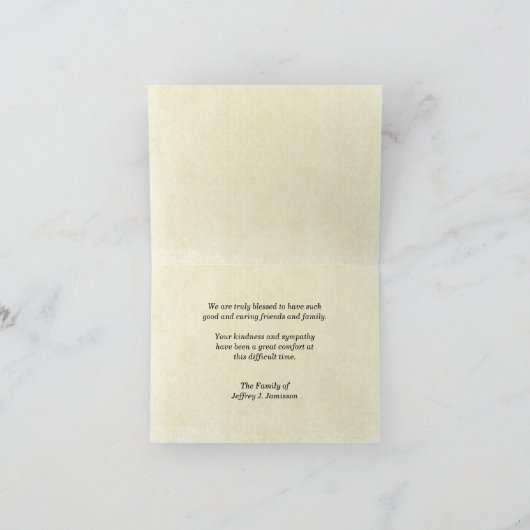 哀悼の気持ちを表していただき、ありがとうございます サンキューカード (内部)