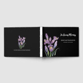 哀悼の水彩紫アイリス植物芸術 ゲストブック (全面)