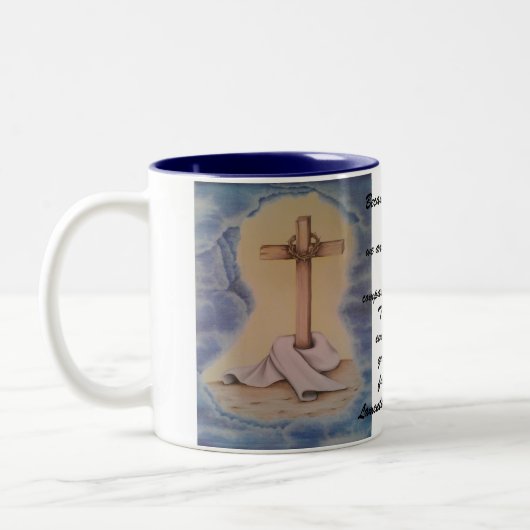 哀悼の3:22 - 23コーヒー・マグ ツートーンマグカップ (左)