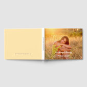 哀悼パーソナライズされた写真モダン書 ゲストブック (全面)