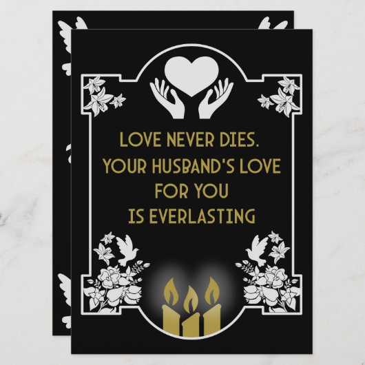 哀悼メッセージの夫 (正面/裏面)