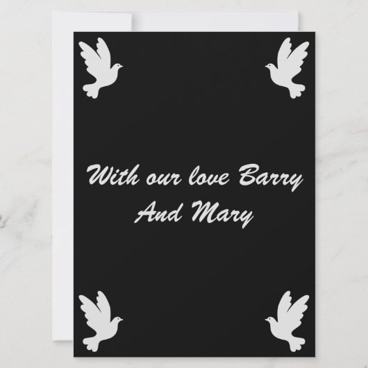 哀悼メッセージの夫 (裏面)