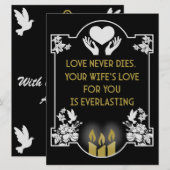 哀悼メッセージの妻 (正面/裏面)