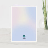 哀悼レインボーブリッジ悔やみや弔慰 箔グリーティングカード (裏面)