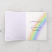 哀悼レインボーブリッジ悔やみや弔慰 箔グリーティングカード (内側レイダウン)