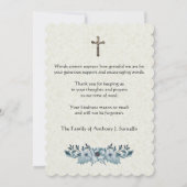 哀悼悔やみや弔慰サンキューカトリックヴァージンメアリー サンキューカード (裏面)