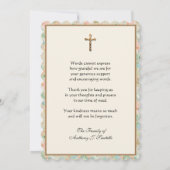 哀悼悔やみや弔慰サンキューカトリック十字架 サンキューカード (裏面)
