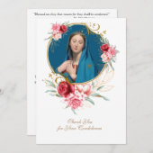 哀悼悔やみや弔慰サンキューカトリック教会 サンキューカード (正面/裏面)