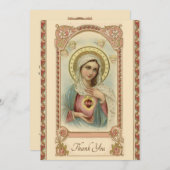 哀悼悔やみや弔慰サンキューカトリック教会 サンキューカード (正面/裏面)