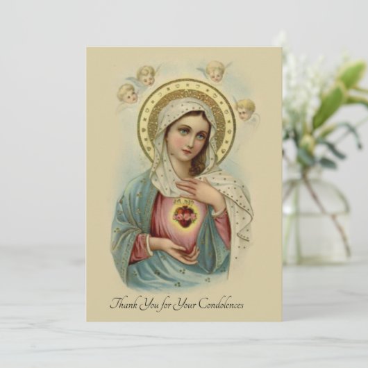 哀悼悔やみや弔慰サンキューカトリック教会 サンキューカード (スタンド正面)